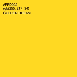 #FFD922 - Golden Dream Color Image